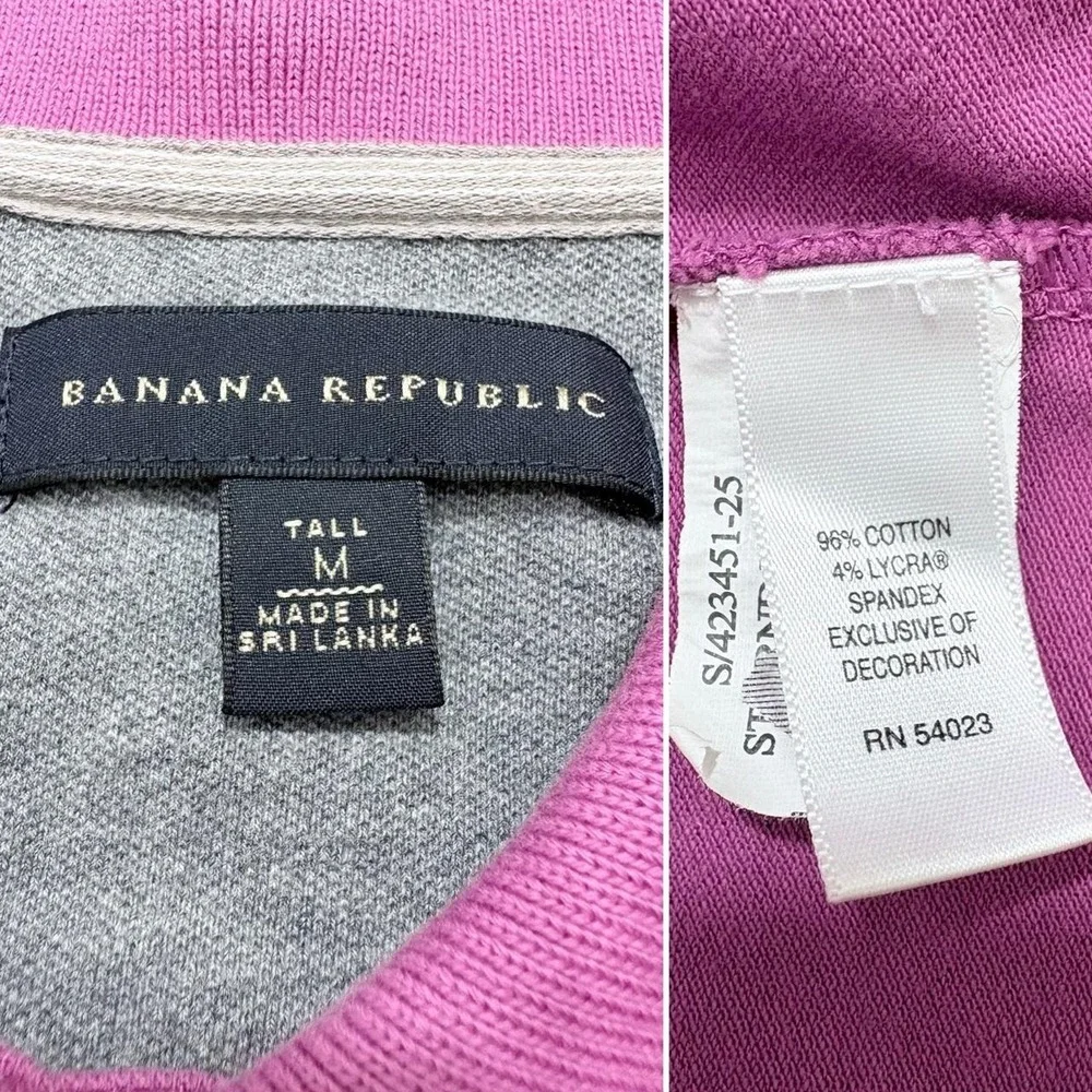 Banana Republic Pink Polo Goft Pickleball Performance Elephant Shirt Size M